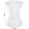 Decorative Round Wicker Side Table Hourglass Shape Accent Coffee Table